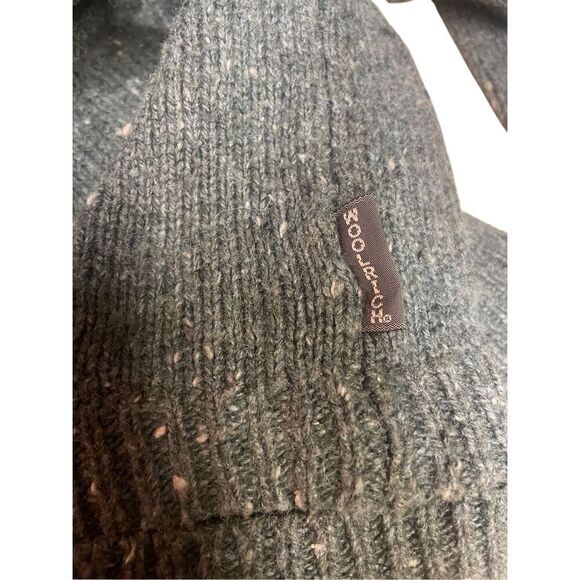 Woolrich Vintage 90’s Women’s Teal Green Speckled Knit Cardigan – Size Medium - Picture 10 of 12